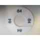Maatring 9 cm wit/zw 84 